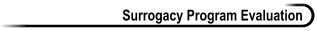 Surrogacy Program Evaluation 